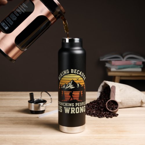 Hiking Outdoor Funny Hiker Water Bottle