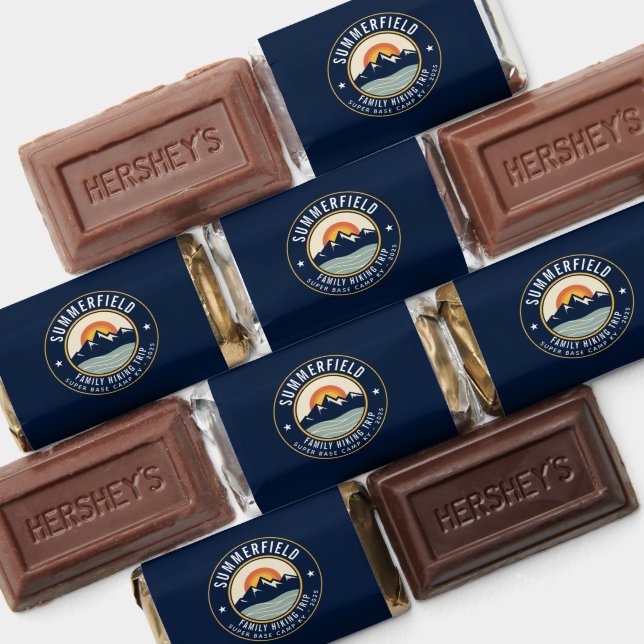 Hiking Retro Sunset Mountains Custom Matching Hershey's Miniatures (Assorted)