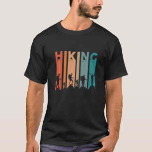 Hiking  Retro Sunset With Mountains Hiker T-Shirt
