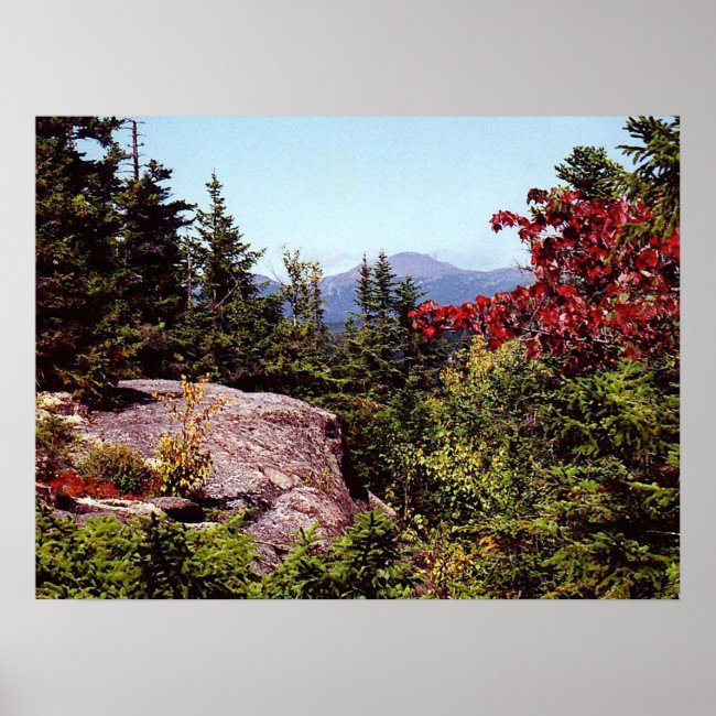 Hiking Scenic White Mountains New Hampshire Poster