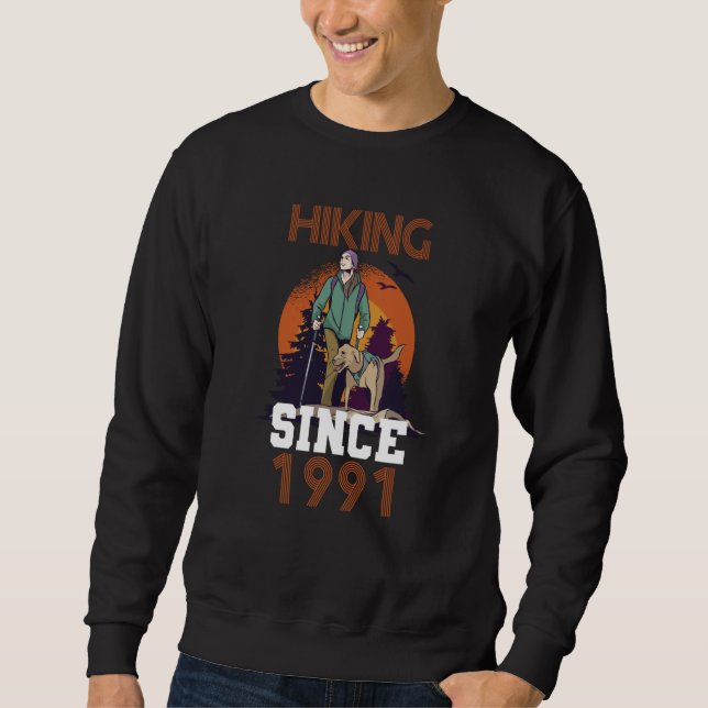 Hiking since 1991 sweatshirt (Front)