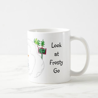 Hiking Snowman Coffee Mug