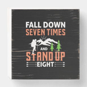 Hiking Stand Up Eight Wooden Box Sign