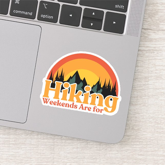 Hiking Sticker, Weekends Are for Hiking Sticker (Detail)