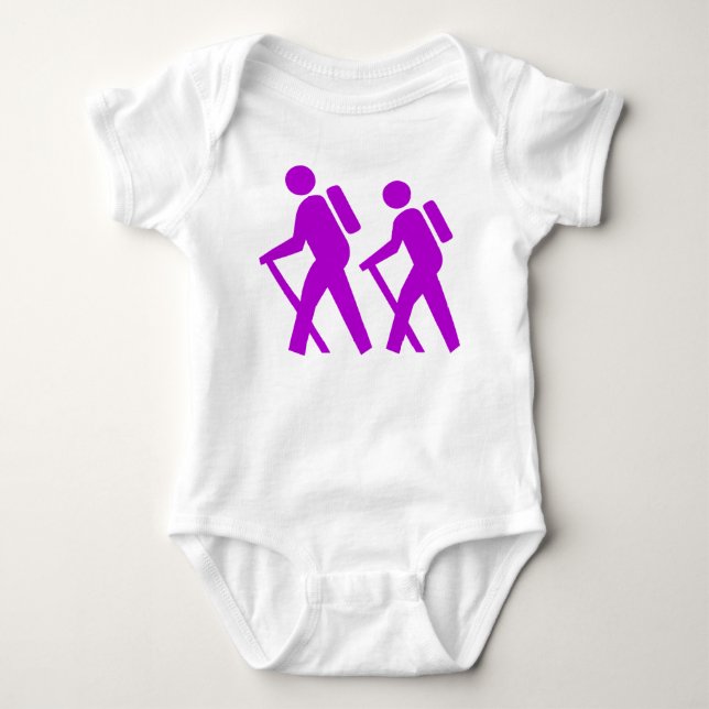 Hiking Symbol Baby Bodysuit (Front)