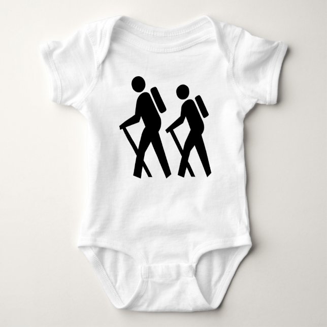 Hiking Symbol Baby Bodysuit (Front)