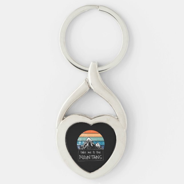 Hiking - Take Me To The Mountains Keychain (Front)