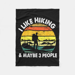 Hiking Tee For Men Women Outdoorsy Hiker Hiking  Fleece Blanket