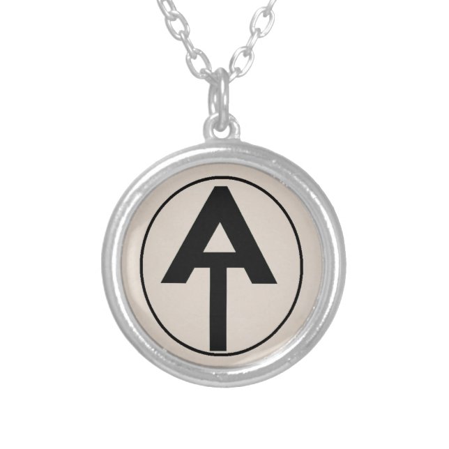 Hiking the Appalachian Trail Silver Plated Necklace (Front)