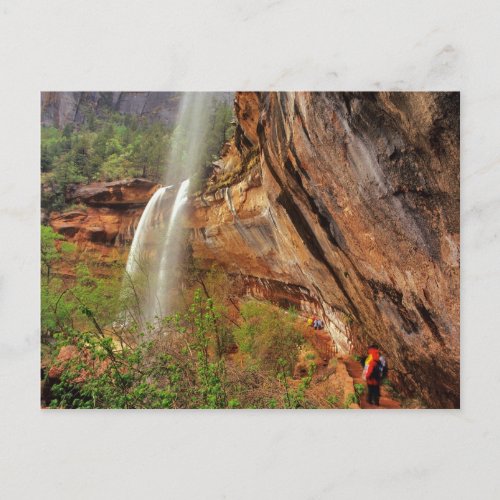 Hiking The Emerald Pools Trail in Zion National Postcard