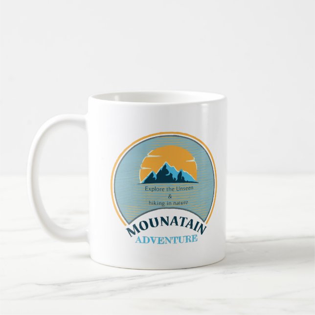  hiking the nature mountain adventure coffee mug (Left)