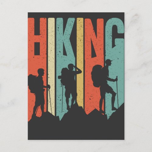 Hiking Themed Adventure Shirt Vintage Hiking Postcard