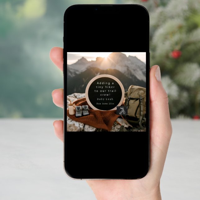 Hiking Themed Pregnancy Announcement (Front Digital)