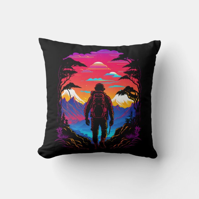 Hiking Throw Pillow (Front)