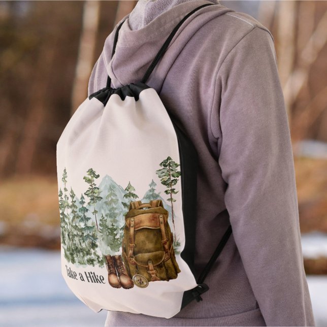 Hiking to Mountain Outdoor Nature Drawstring Bag (In situ outdoor)