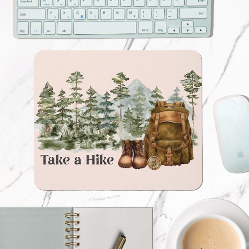 Hiking to Mountain Outdoor Nature Mouse Pad