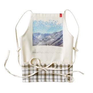 Hiking to the top zazzle HEART apron