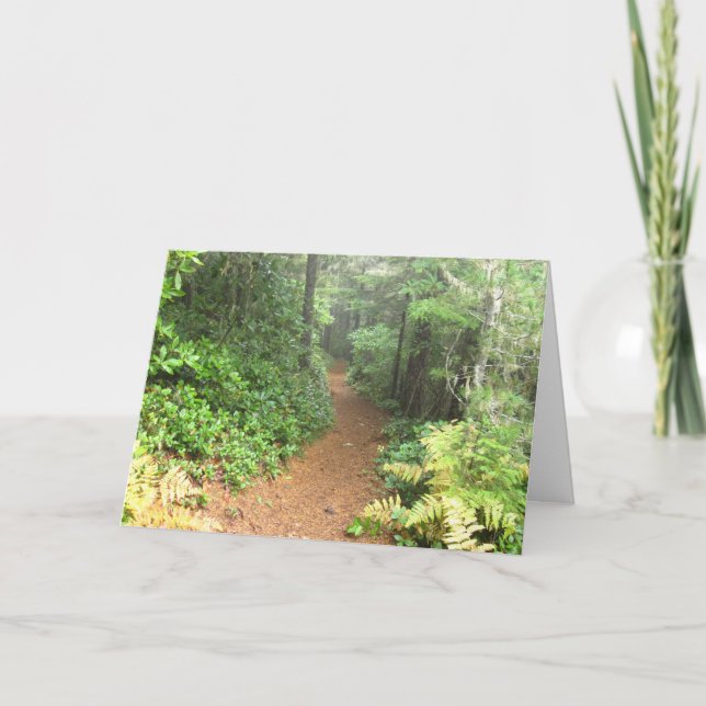 Hiking Trail Greeting Card with John Muir Quote (Front)