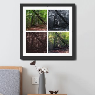 Hiking Trail in Four Expressions Framed Art