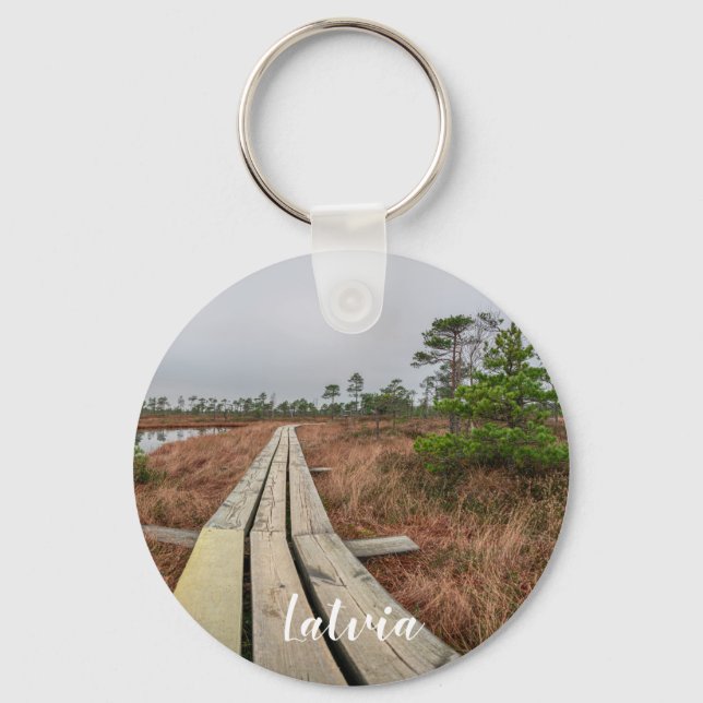 Hiking trail in swamp keychain (Front)