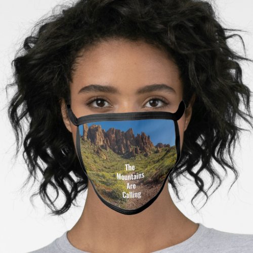 Hiking Trail Superstition Mountains Spring Arizona Face Mask