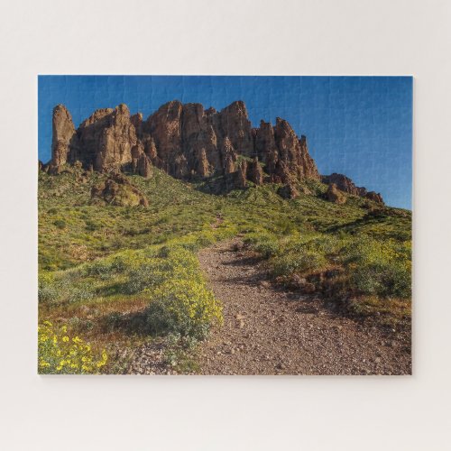 Hiking Trail Superstition Mountains Spring Arizona Jigsaw Puzzle