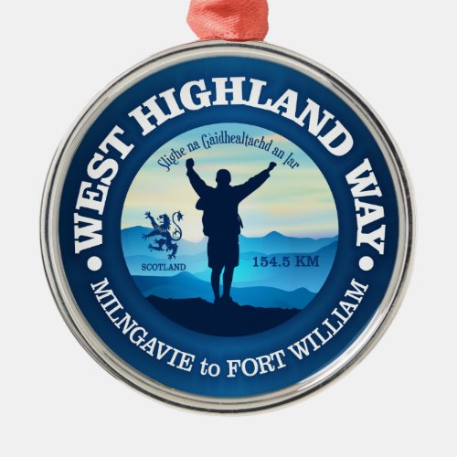 Hiking West Highland Way Metal Ornament