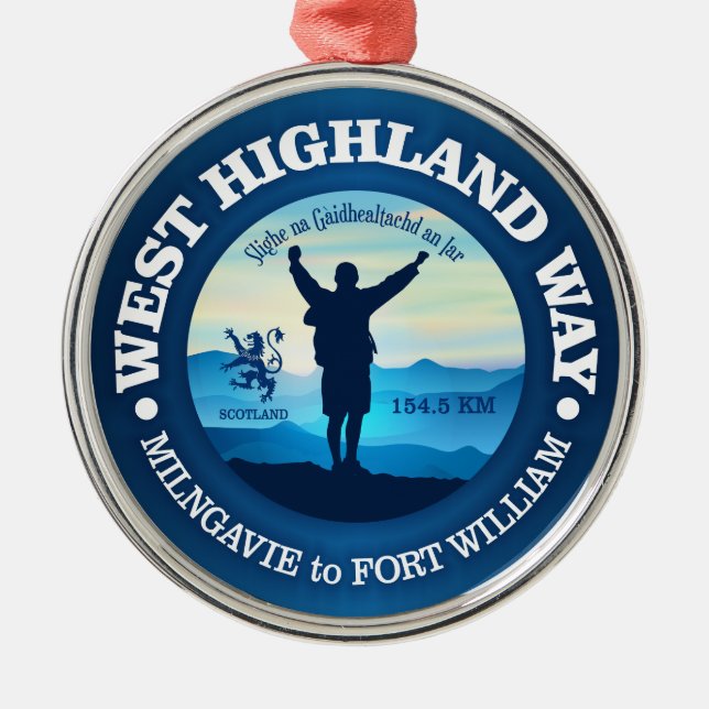 Hiking (West Highland Way) Metal Ornament (Front)
