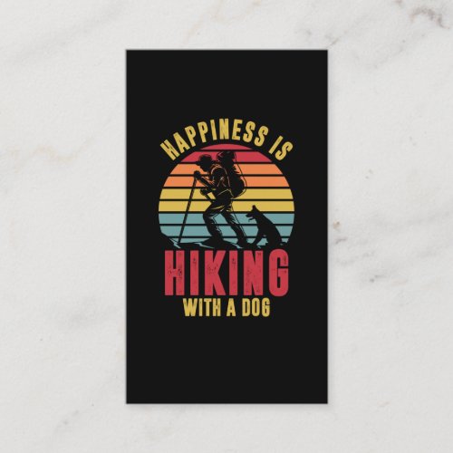 Hiking with Dog Love Mountains Animal Hike Business Card