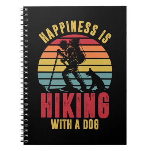 Hiking with Dog Love Mountains Animal Hike Notebook