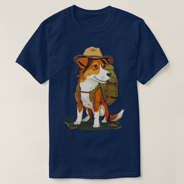 Hiking With Dog T-Shirt (Design Front)