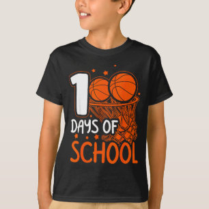 Hilarious 100th Days Balls 100 Day School Basketba T-Shirt