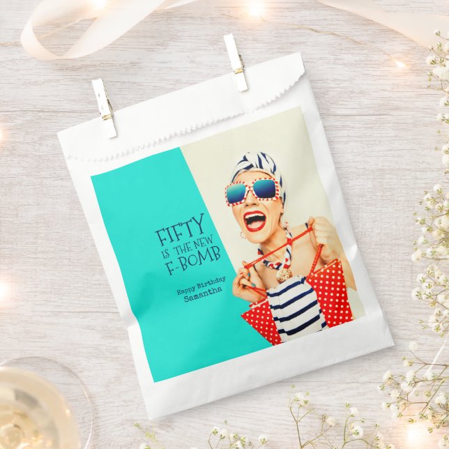 Hilarious 50 is the New F-Bomb Birthday for Her Favor Bag (Clipped)