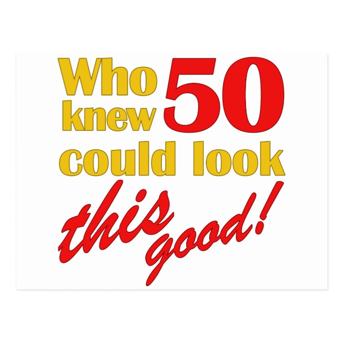 Hilarious 50th Birthday Gifts Postcard