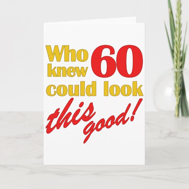 Hilarious 60th Birthday Gifts Card (Front)