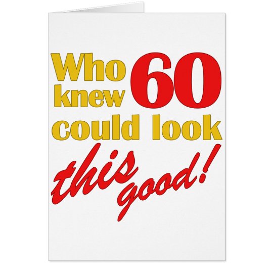 Hilarious 60th Birthday Gifts Card