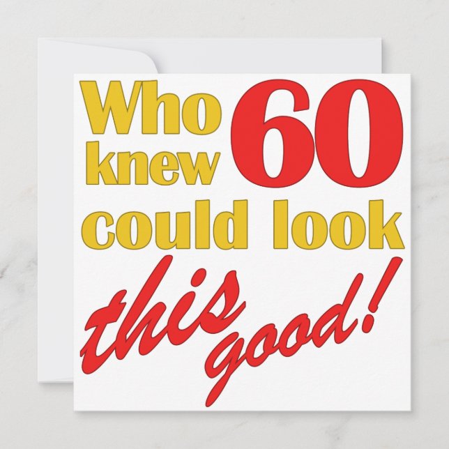 HIlarious 60th Birthday Party Invitations (Front)