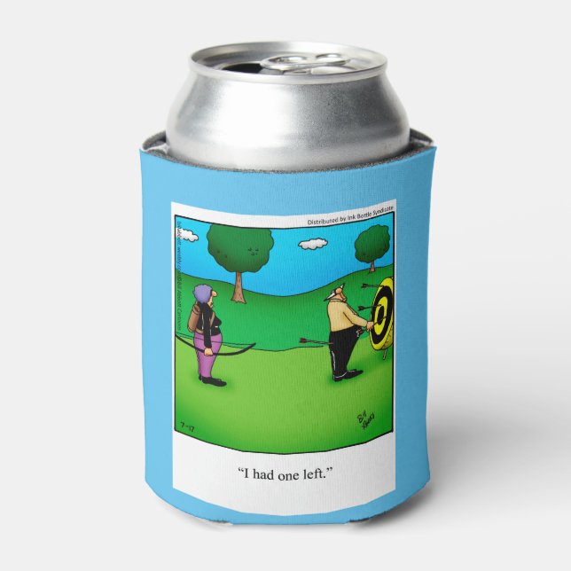 Hilarious Archery Humor Can Cooler Gift (Can Front)