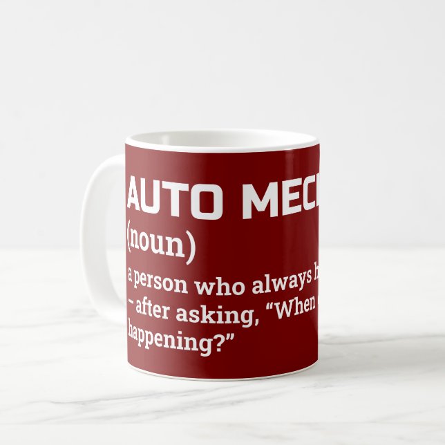 Hilarious Auto Mechanic Definition Mug (Front Left)