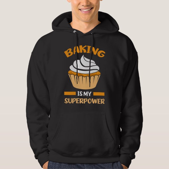 hilarious baking text baker hoodie (Front)