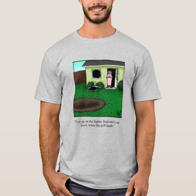 Hilarious Barbacue Humor Tee Shirt For Dad (Front)