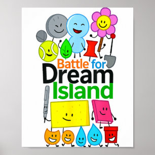 Hilarious Bfdi Graphics For Kids Battle For Dream Poster