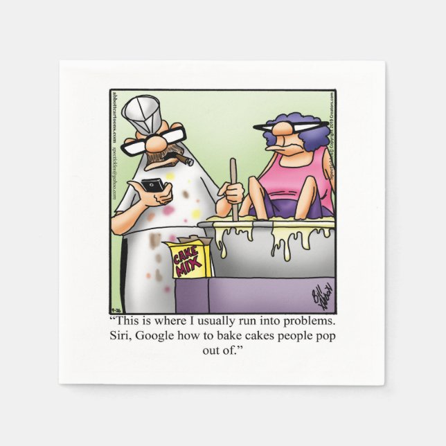 Hilarious Birthday Humor Party Napkins  (Front)