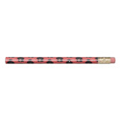 Hilarious Black Lab on Red Background Smile Pencil (Back)
