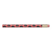 Hilarious Black Lab on Red Background Smile Pencil (Front)