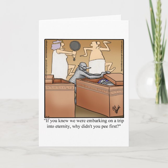 Hilarious Bon Voyage Humor Greeting Card  (Front)