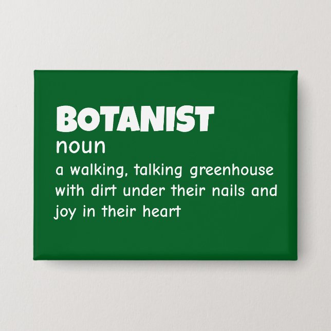 Hilarious Botanist Meaning Button (Front)