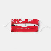 Hilarious buck teeth smile with red lips funny adult cloth face mask (Front, Folded)