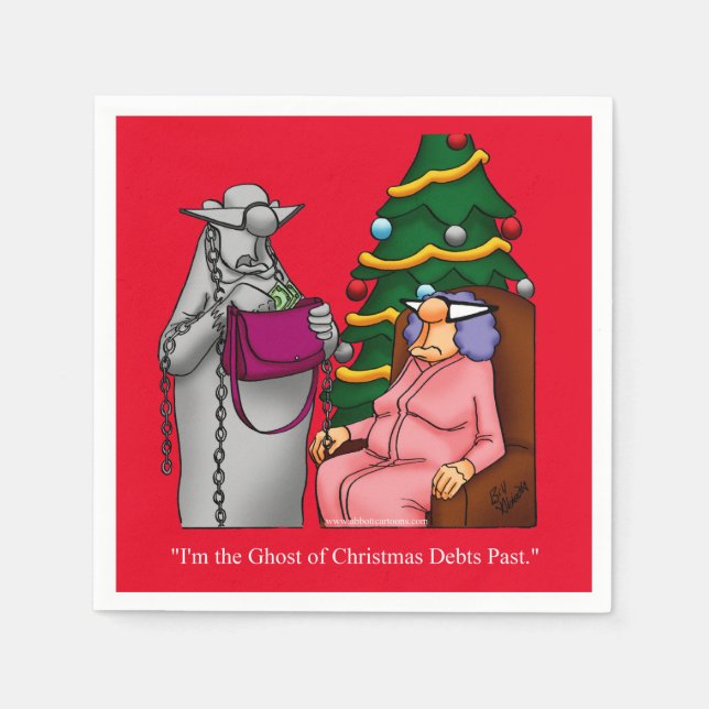 Hilarious Christmas Humor Cocktail Party Napkins (Front)
