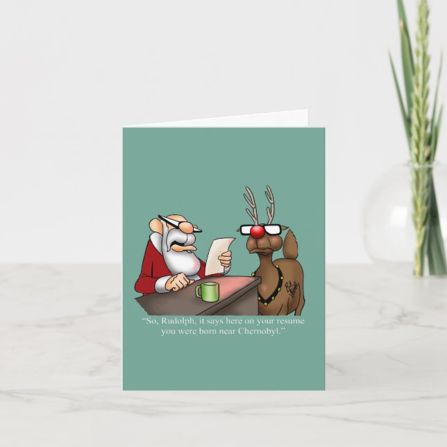 Hilarious Christmas Humor Greeting Card (Front)